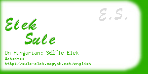 elek sule business card